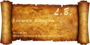 Lorencz Bíborka névjegykártya